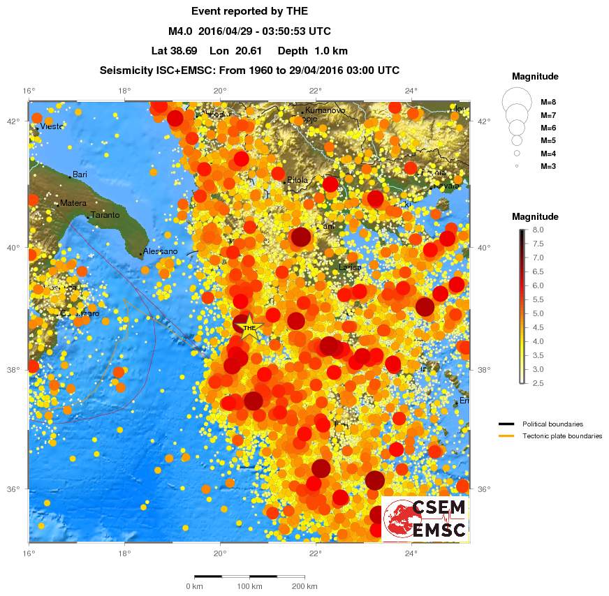 regional magnitude historical seismicity