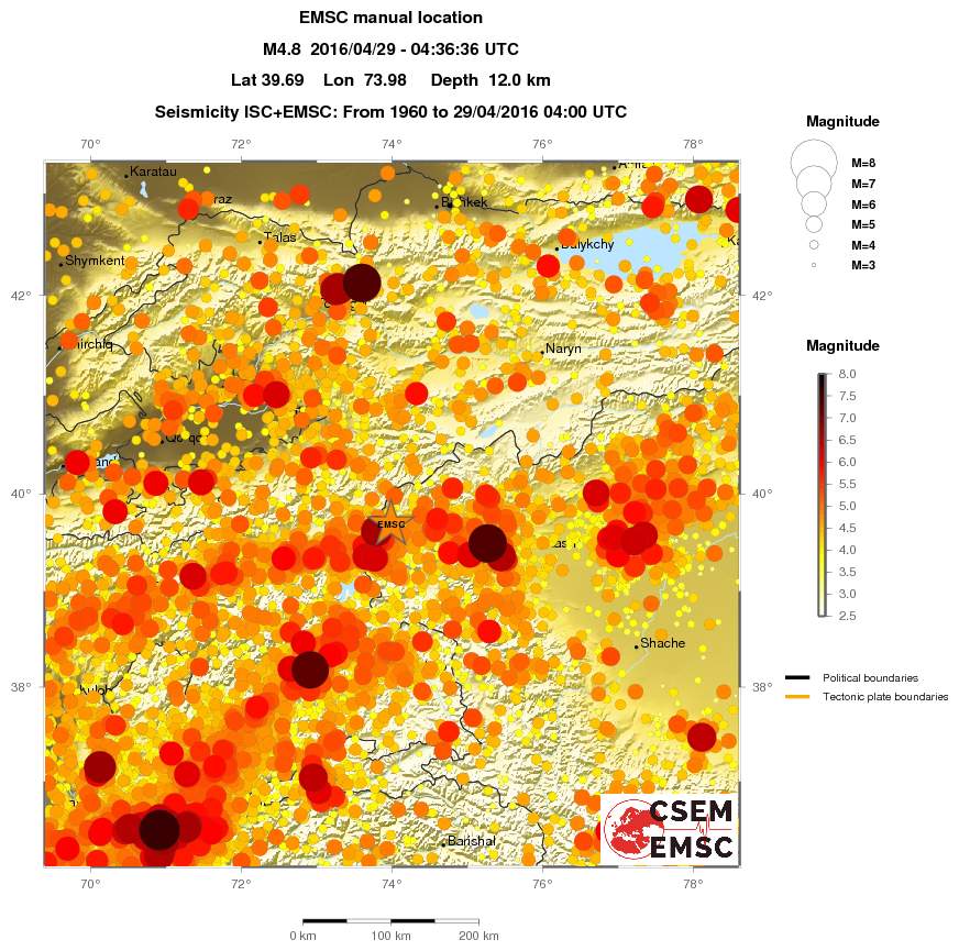 regional magnitude historical seismicity