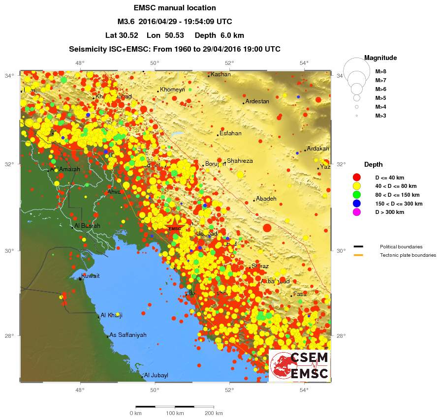 regional historical seismicity