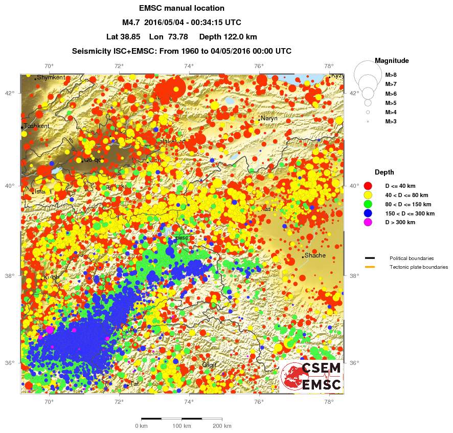 regional historical seismicity