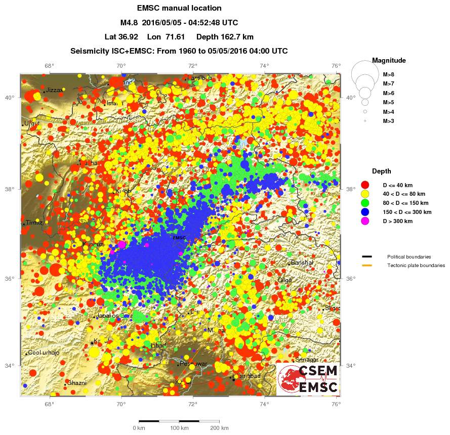 regional historical seismicity
