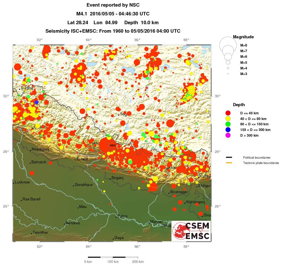 regional historical seismicity