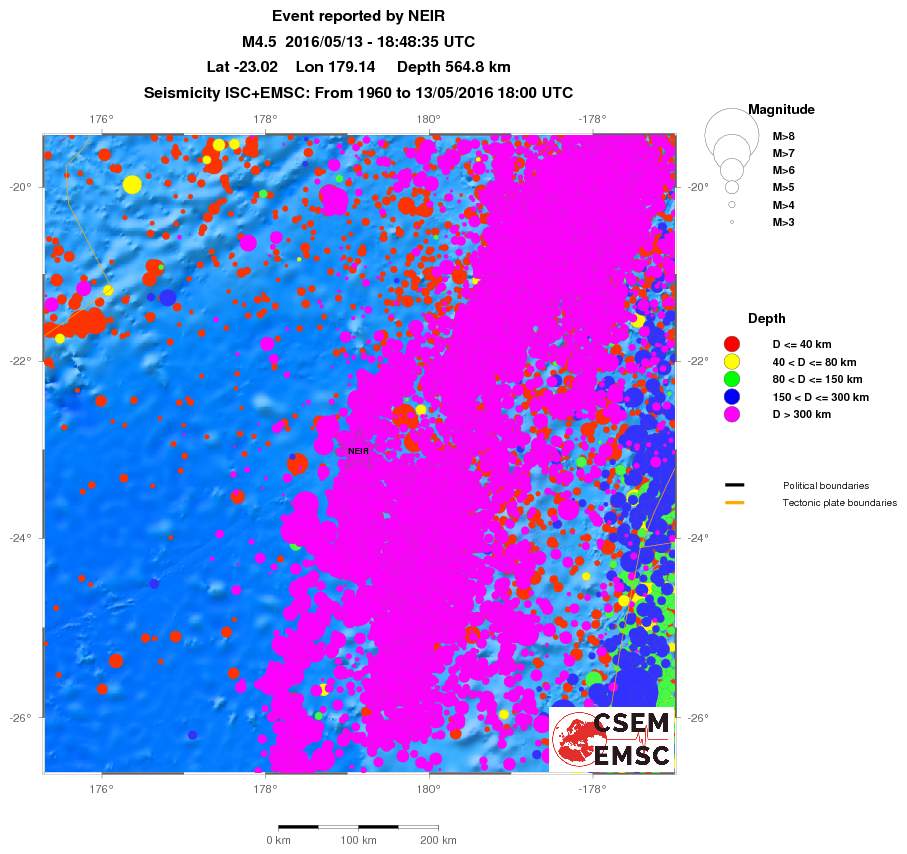 regional historical seismicity