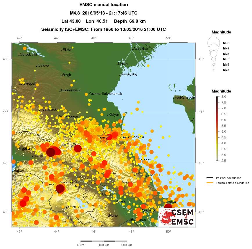 regional magnitude historical seismicity