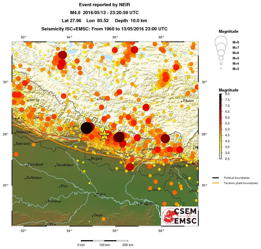 regional magnitude historical seismicity
