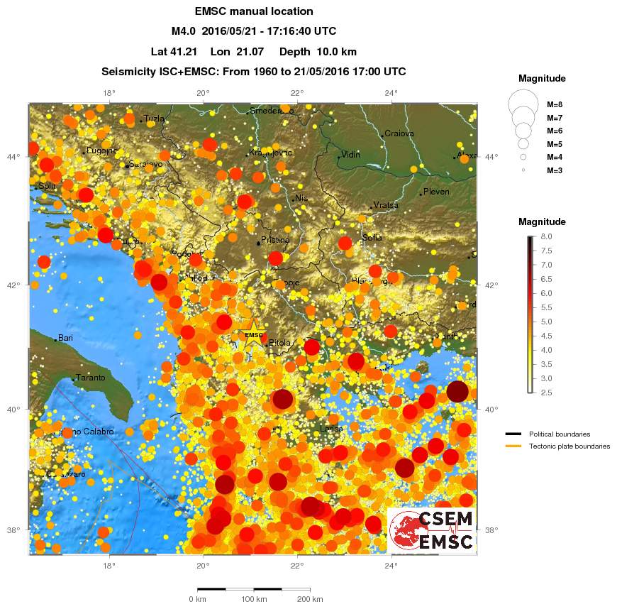 regional magnitude historical seismicity