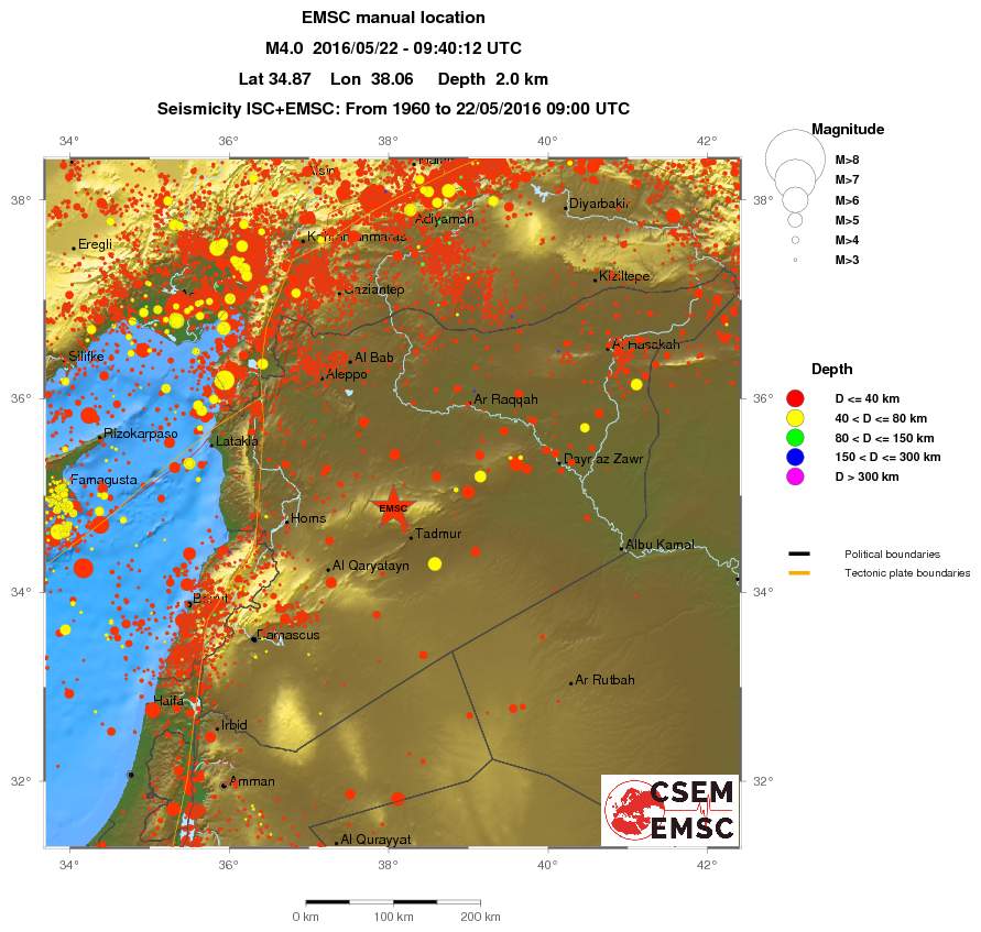 regional historical seismicity