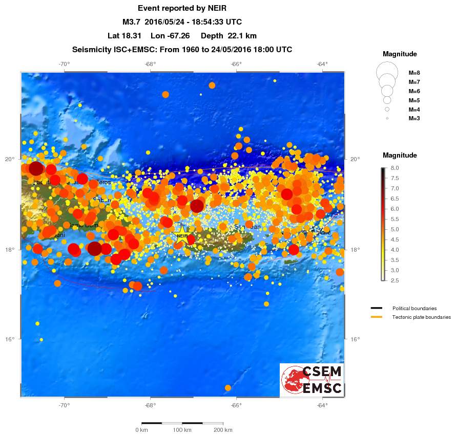 regional magnitude historical seismicity