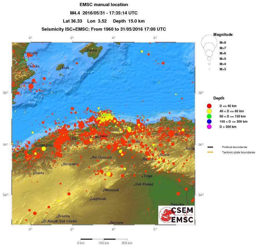 regional historical seismicity