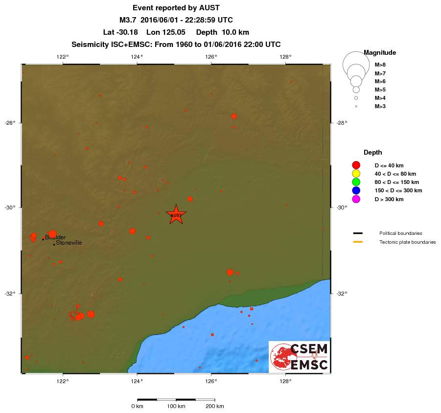 regional historical seismicity