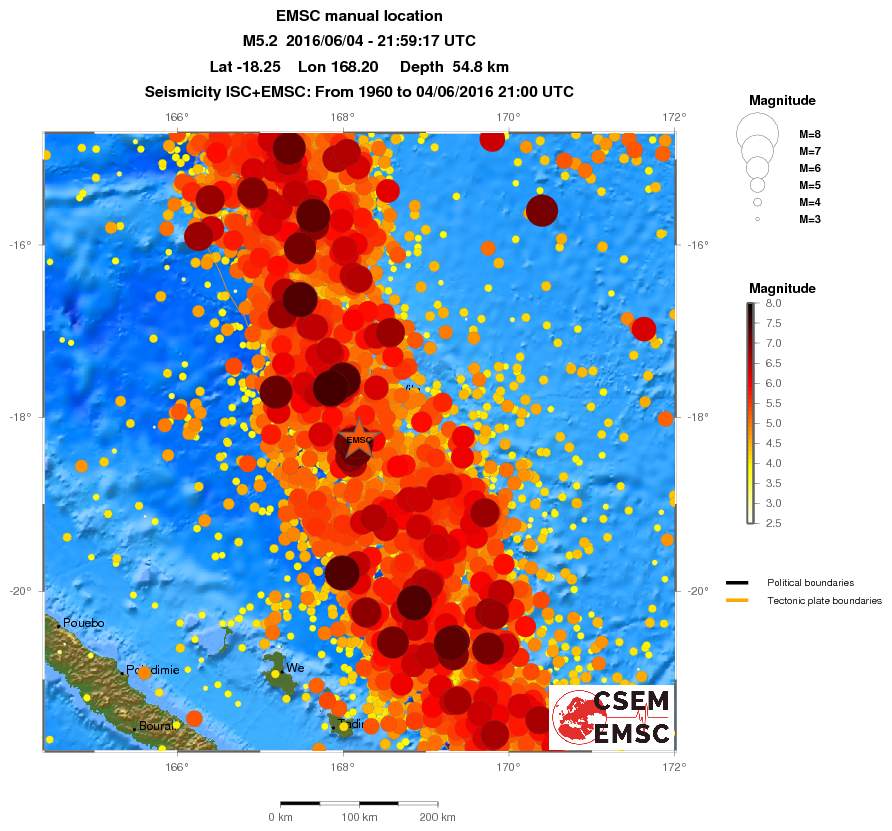regional magnitude historical seismicity