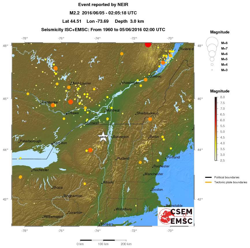 regional magnitude historical seismicity