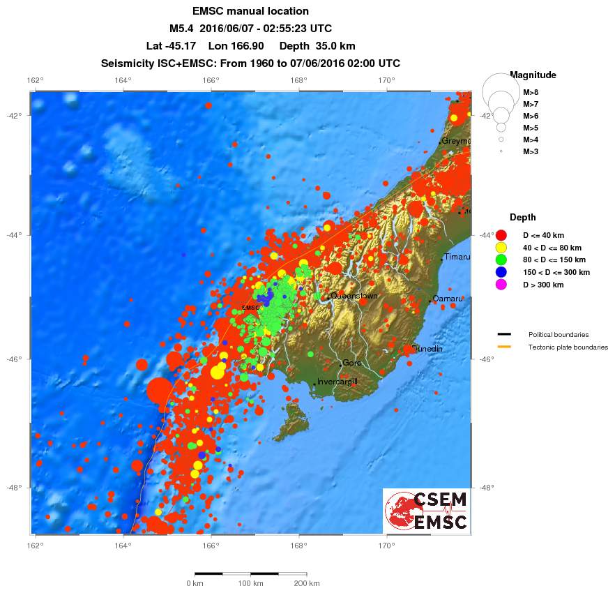 regional historical seismicity