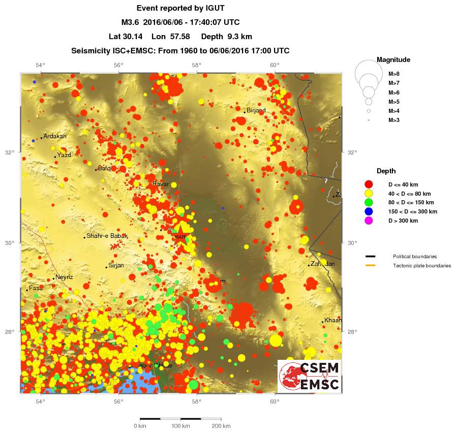 regional historical seismicity