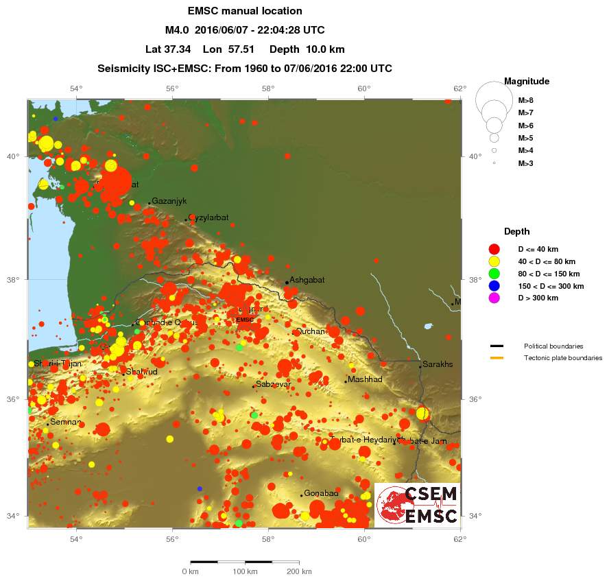 regional historical seismicity
