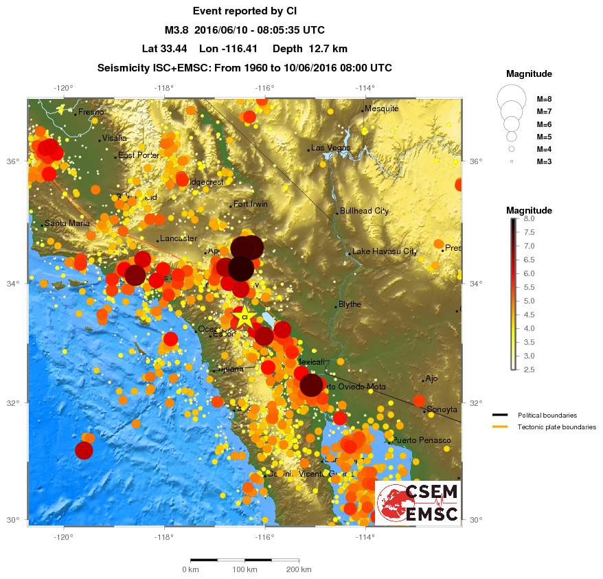 regional magnitude historical seismicity