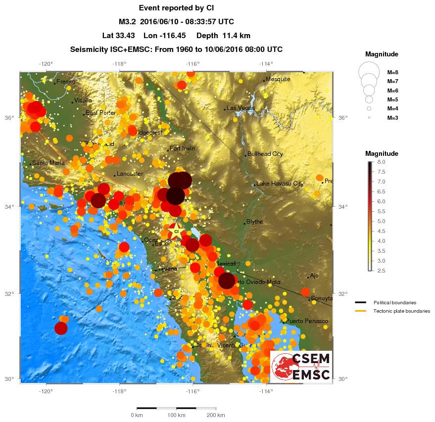 regional magnitude historical seismicity
