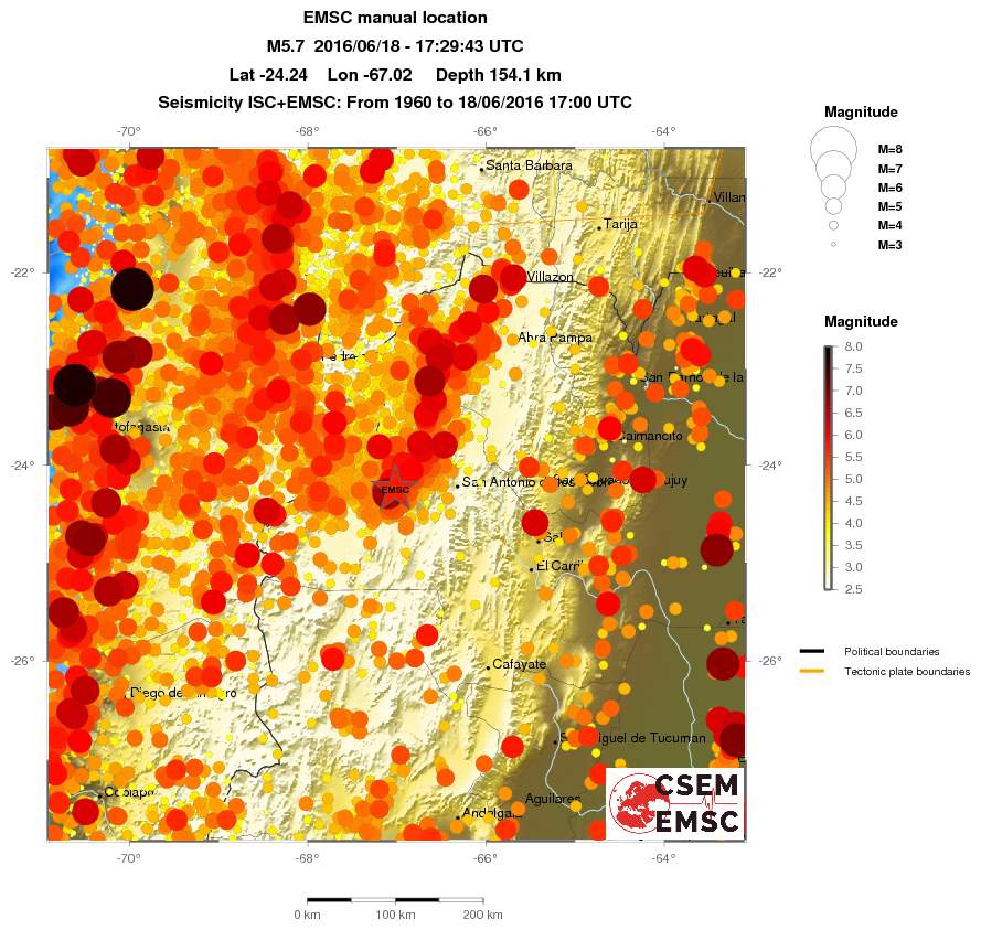 regional magnitude historical seismicity