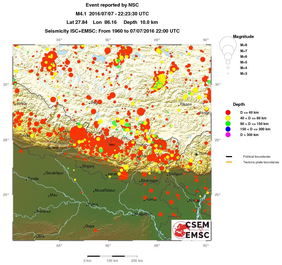 regional historical seismicity