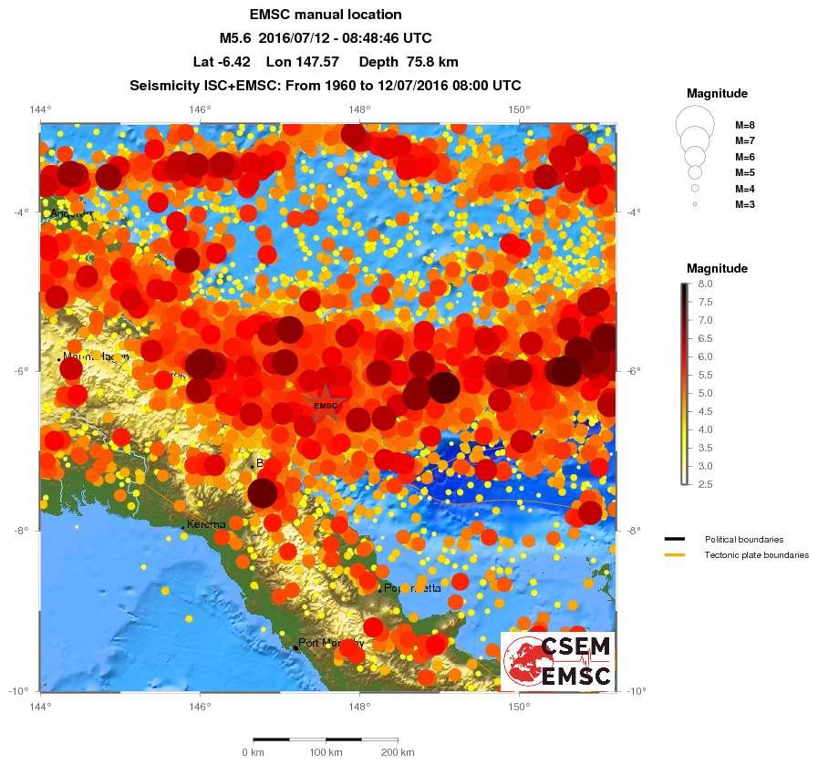 regional magnitude historical seismicity