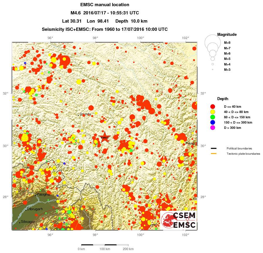 regional historical seismicity