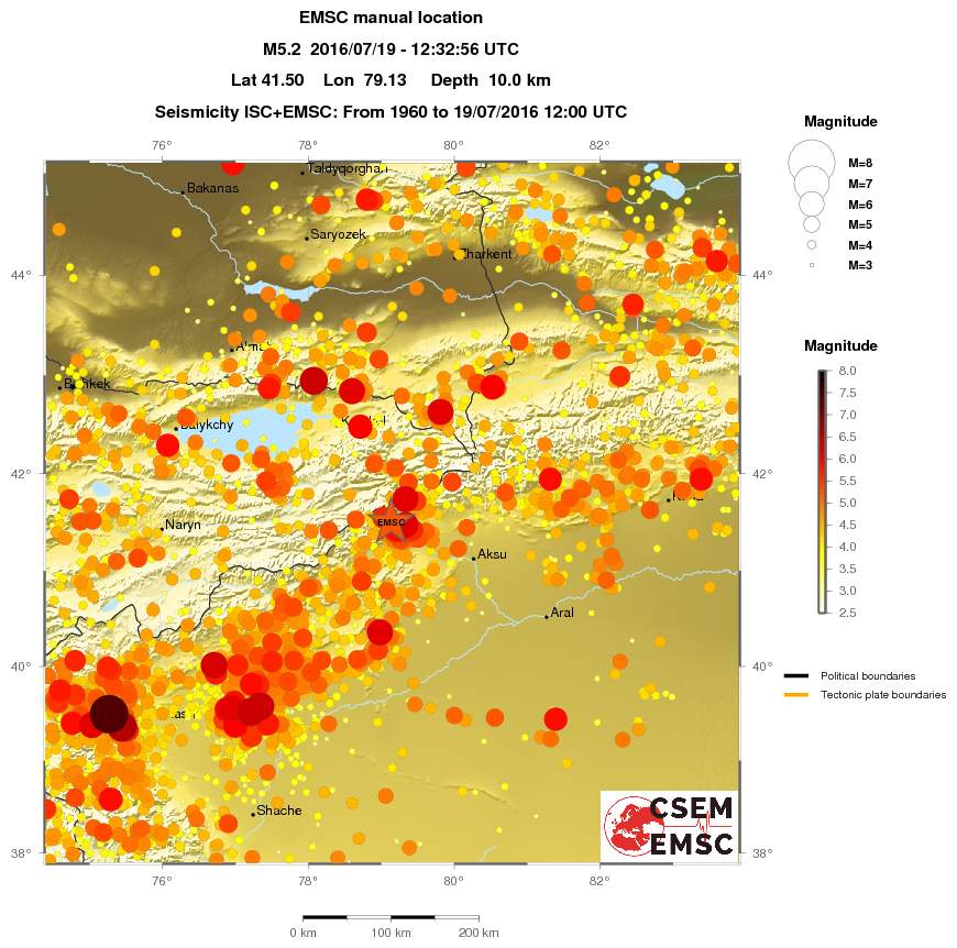 regional magnitude historical seismicity