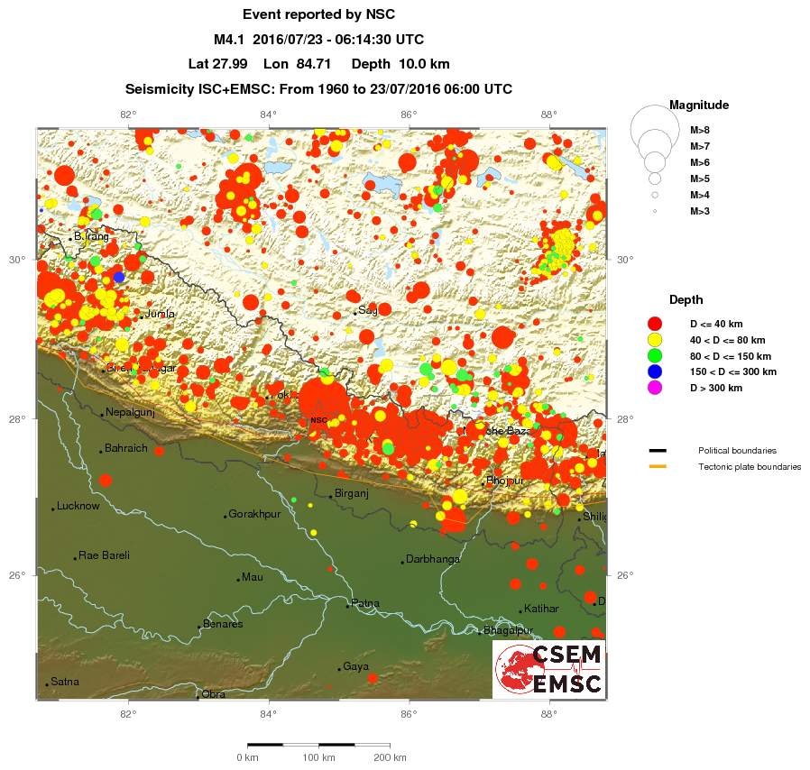 regional historical seismicity