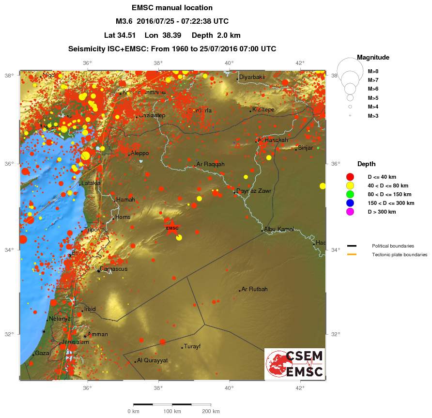 regional historical seismicity