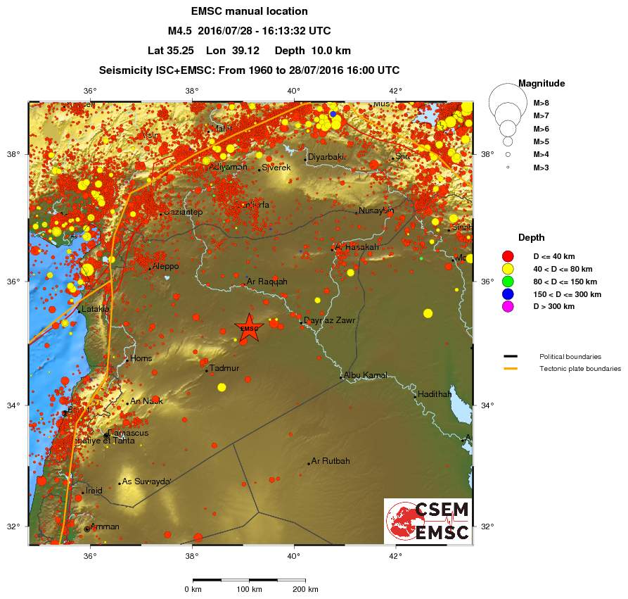 regional historical seismicity