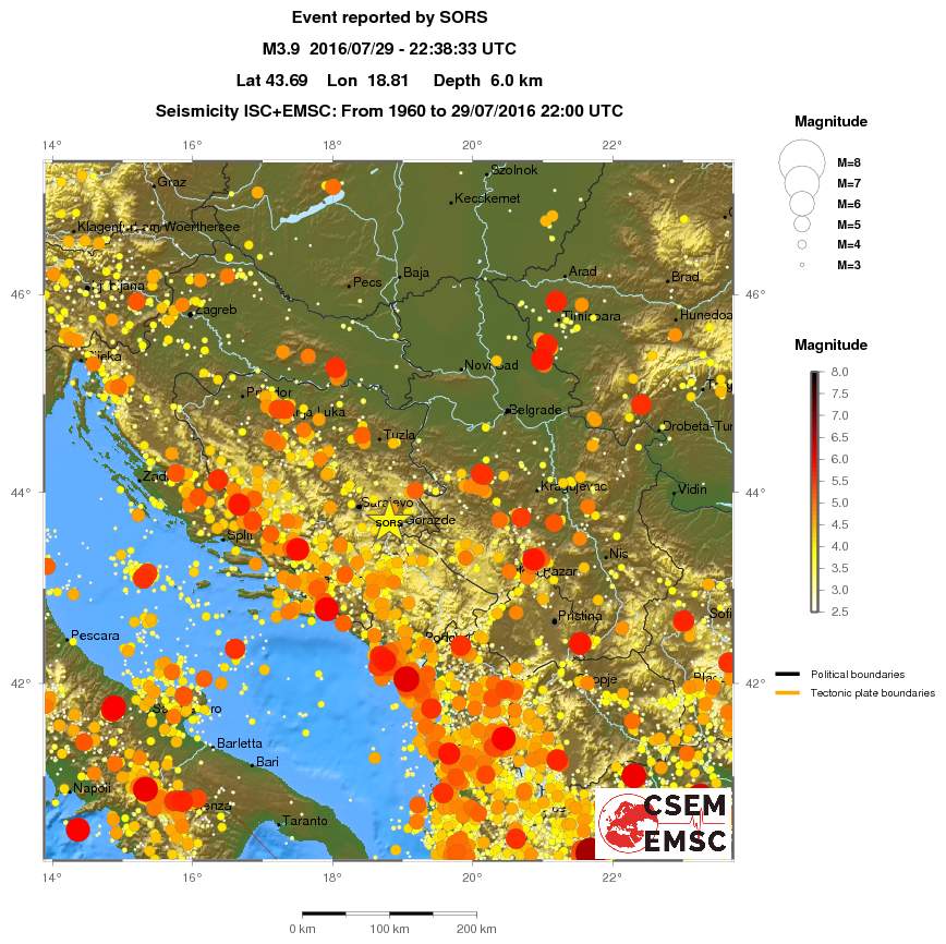 regional magnitude historical seismicity