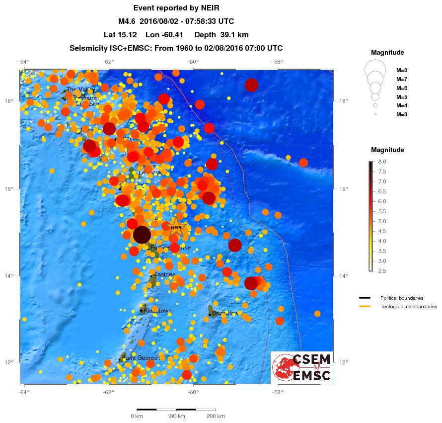 regional magnitude historical seismicity
