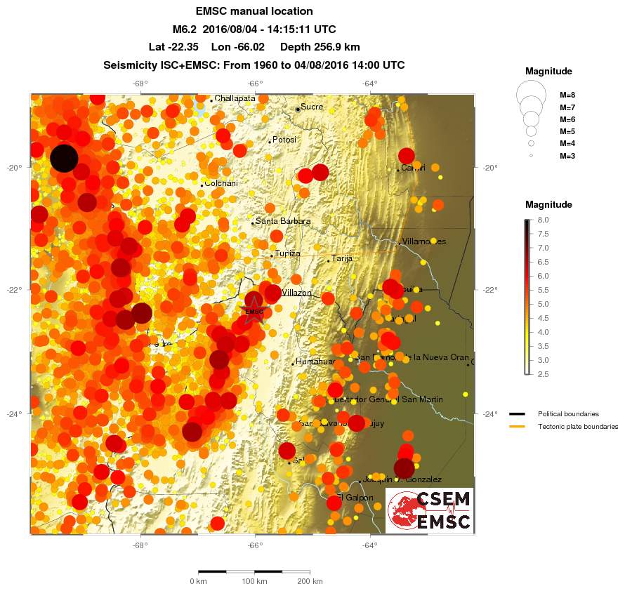 regional magnitude historical seismicity