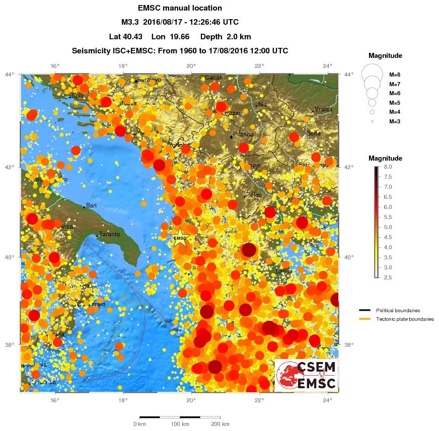 regional magnitude historical seismicity