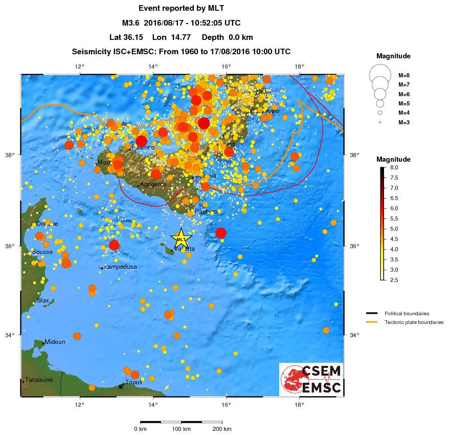 regional magnitude historical seismicity
