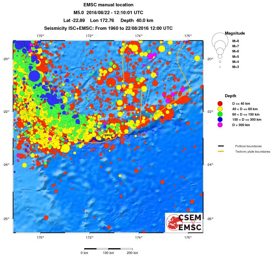 regional historical seismicity