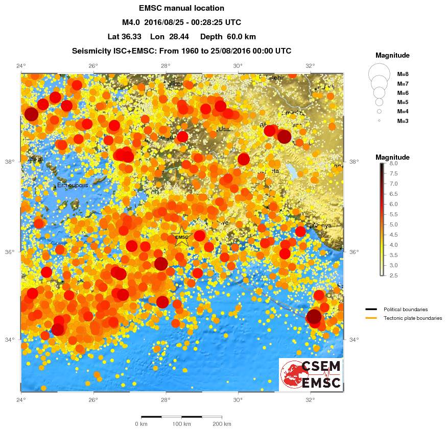 regional magnitude historical seismicity