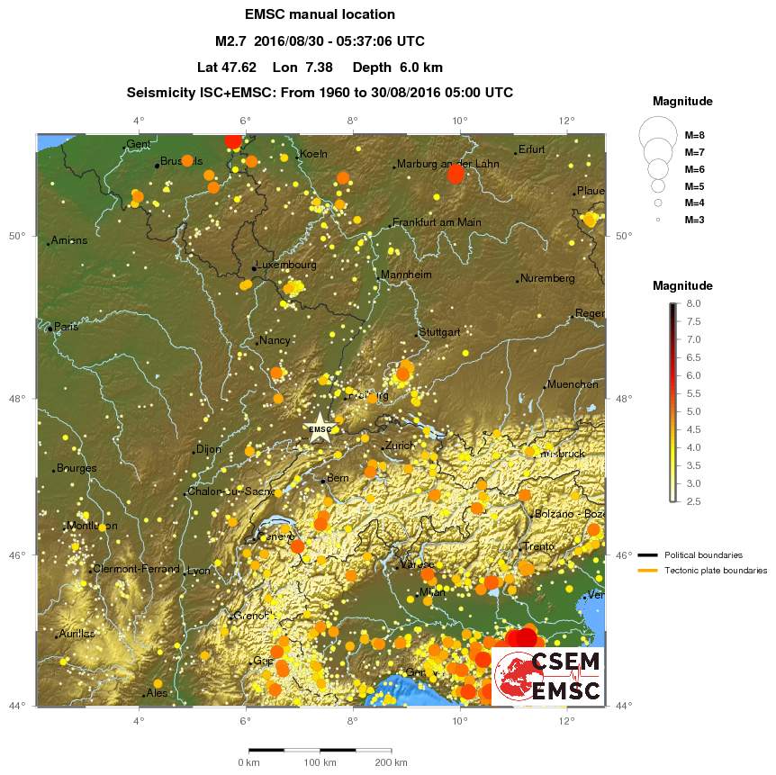 regional magnitude historical seismicity