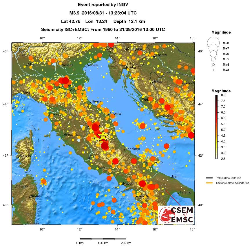 regional magnitude historical seismicity