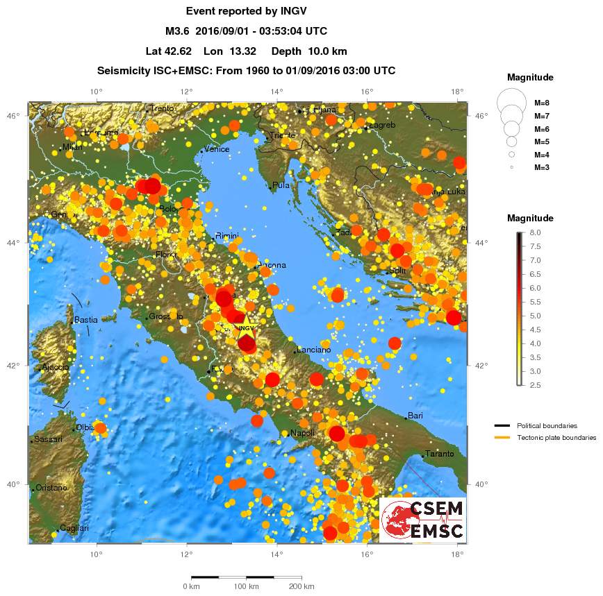 regional magnitude historical seismicity