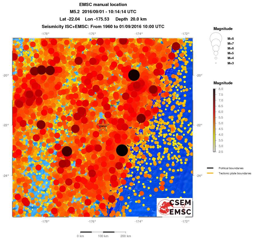 regional magnitude historical seismicity