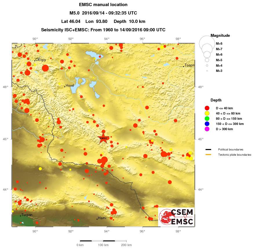 regional historical seismicity