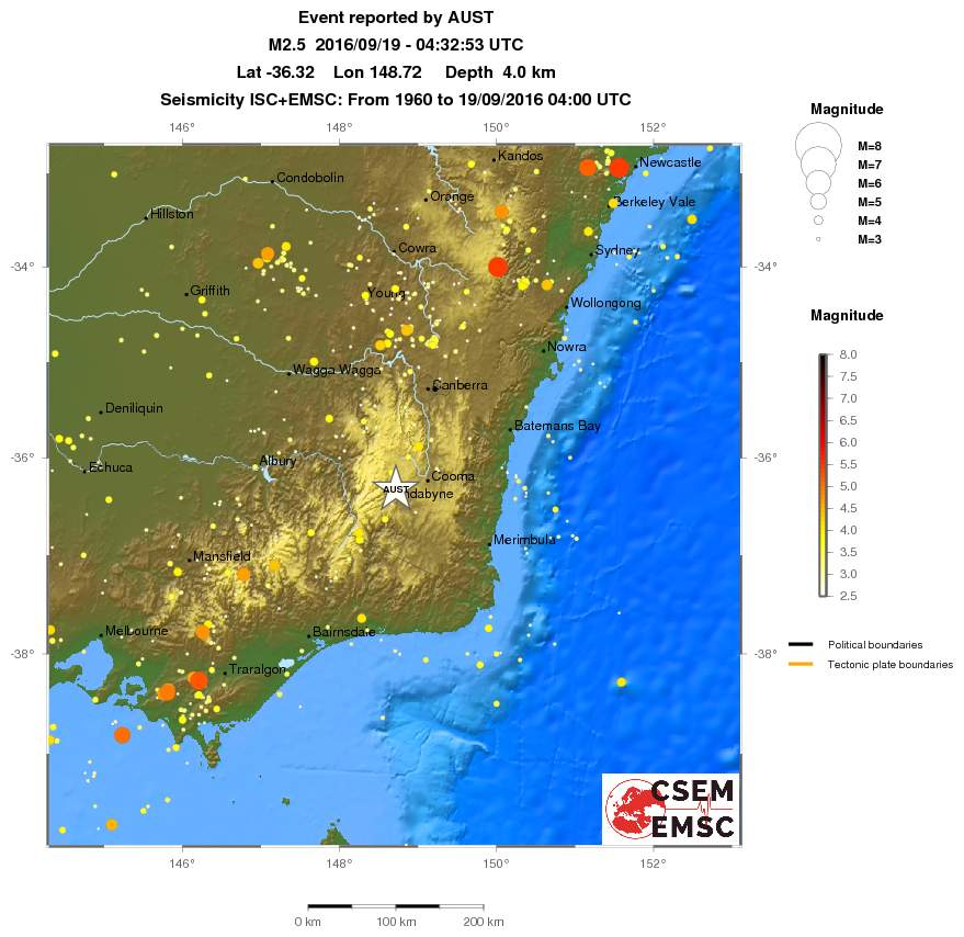 regional magnitude historical seismicity