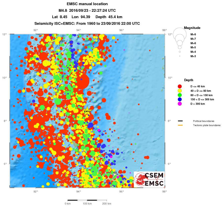 regional historical seismicity
