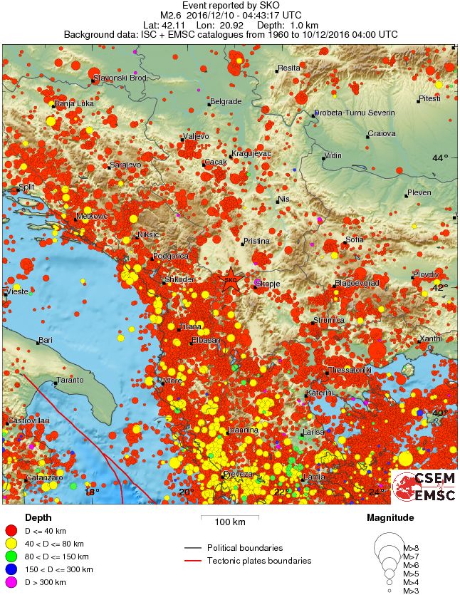 regional historical seismicity