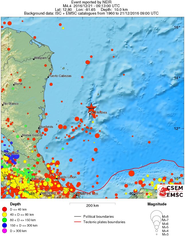 regional historical seismicity