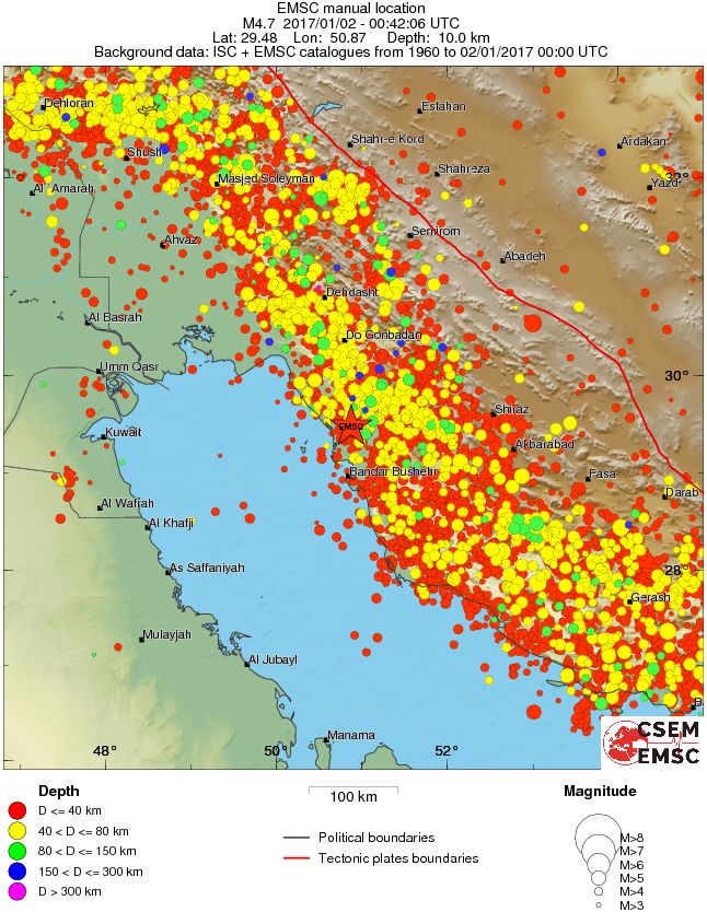 regional historical seismicity