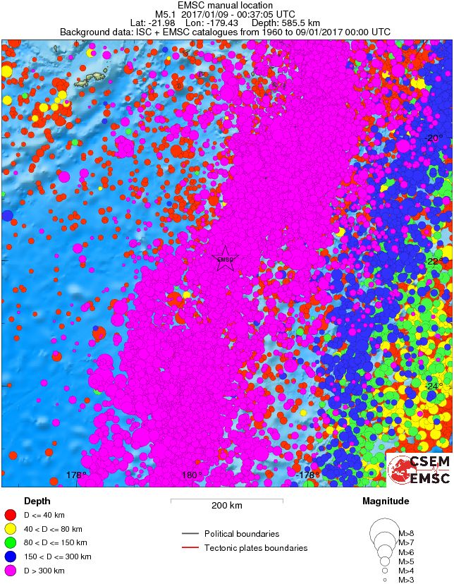 regional historical seismicity