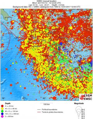 regional historical seismicity