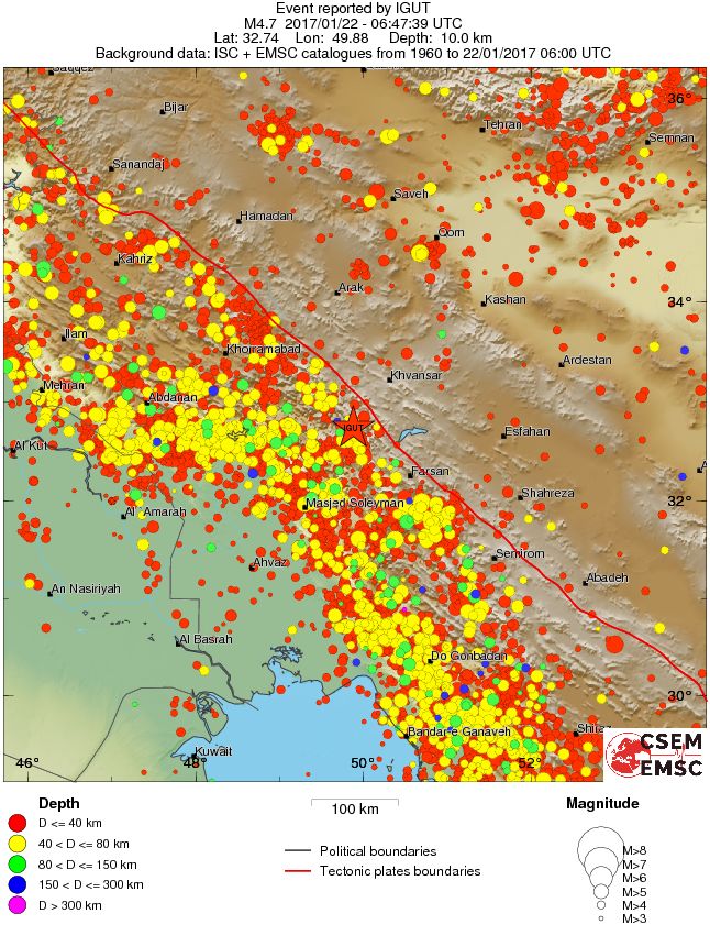 regional historical seismicity