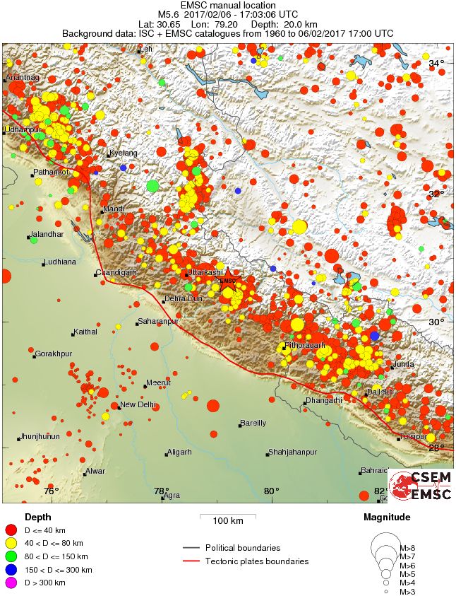regional historical seismicity